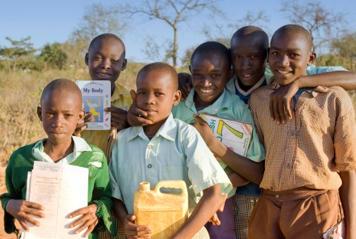 Nyumbani Village children walking back from school