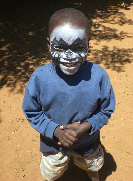 One little happy painted face