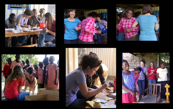 Making cards, dancing, singing at Kibera Paper