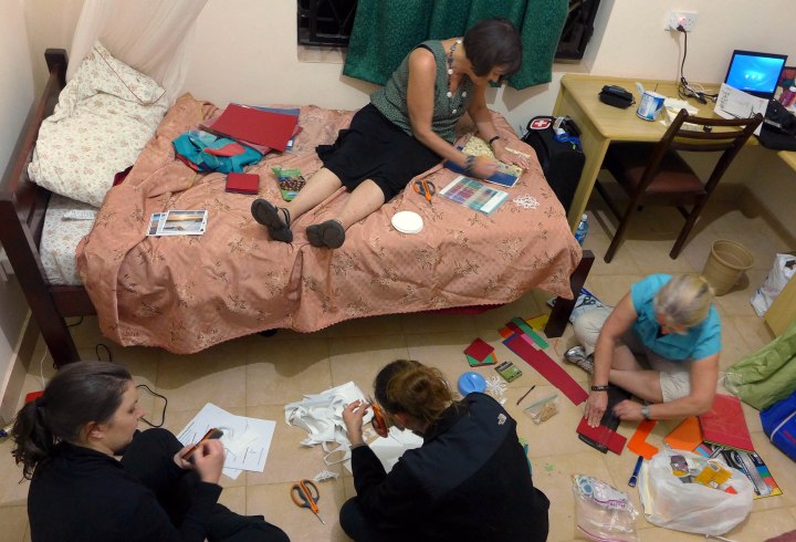 Late night project preparation