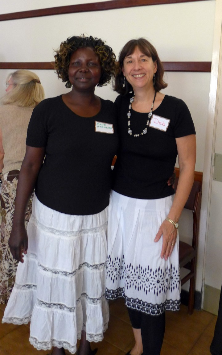 Deb and Jane look like they chose the same outfit for the workshop...