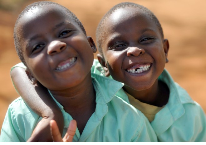 Many happy beautiful faces at Nyumbani Village
