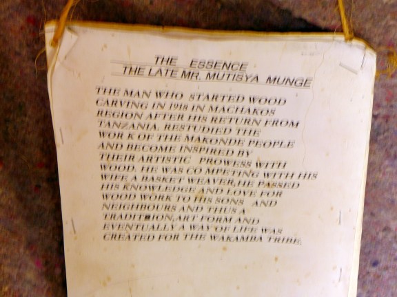 Story of Wamunyu Carvers