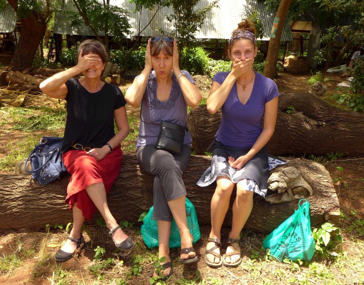 Resting on a log......being silly!