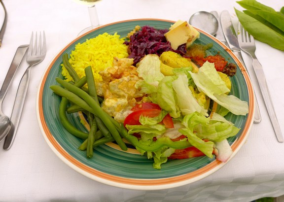 A very welcome lunch at the tea farm