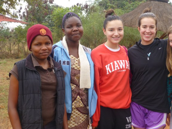 Village girls and KEST volunteers