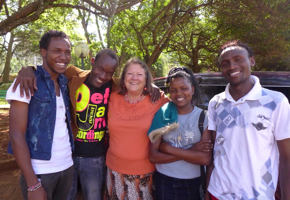 Lloydie with our helpers, Erastus, Ben, Lucy and Charles