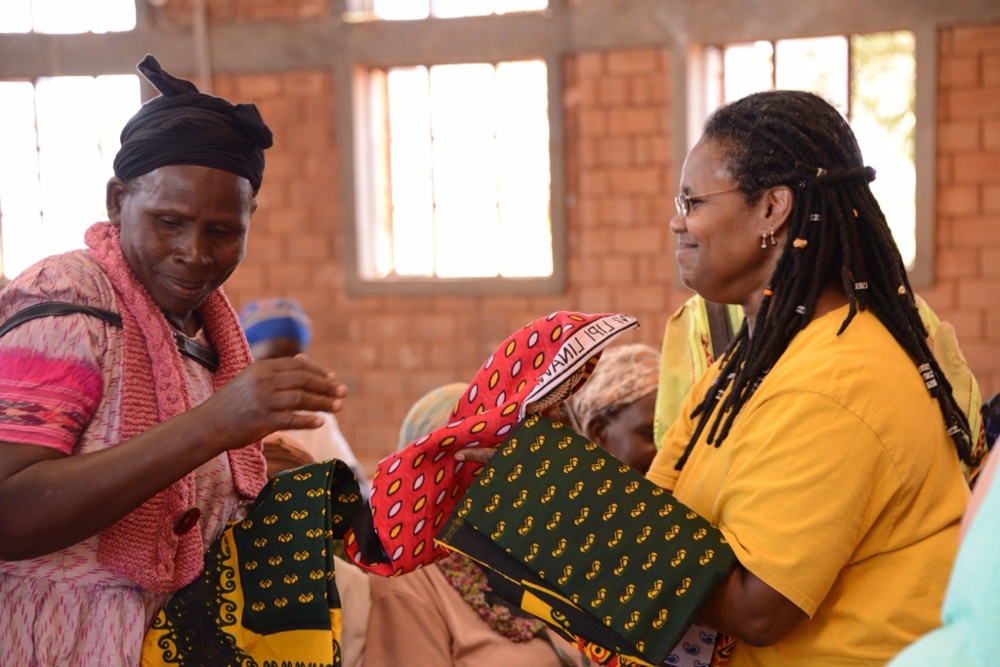 Valerie presenting a new leso