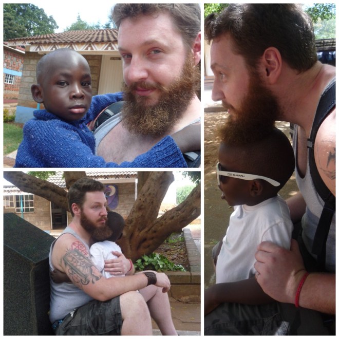 Jon with the children at NCH