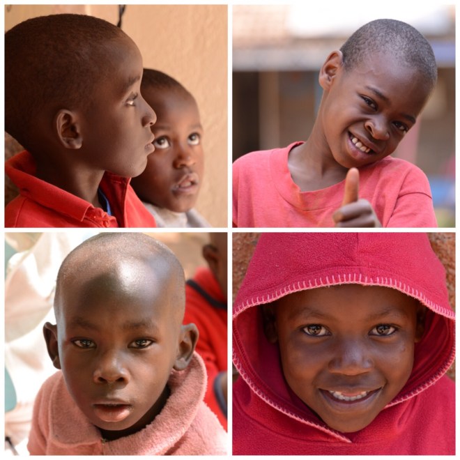 The faces of the children