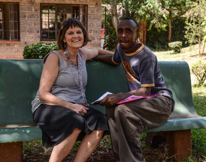 Meeting with Brenard about the COGRI self-help,group for Nyumbani alumni.