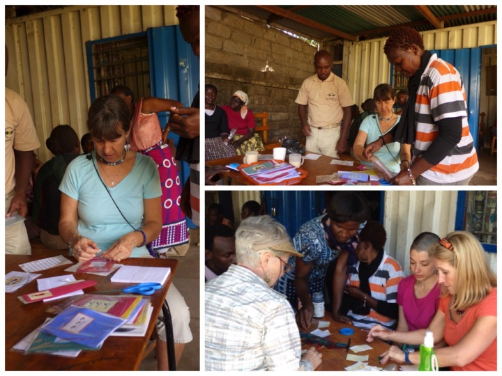 Making cards at Kibera Paper