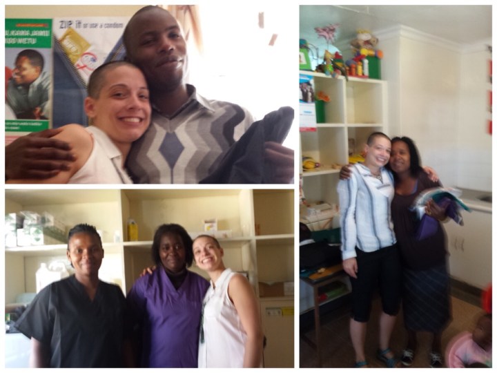 Giving out the scrubs