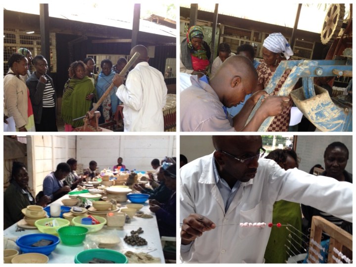 Workshop participants at Kazuri Beads