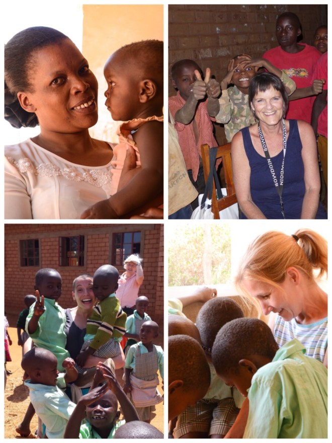 Lilian and the KEST volunteers with the children